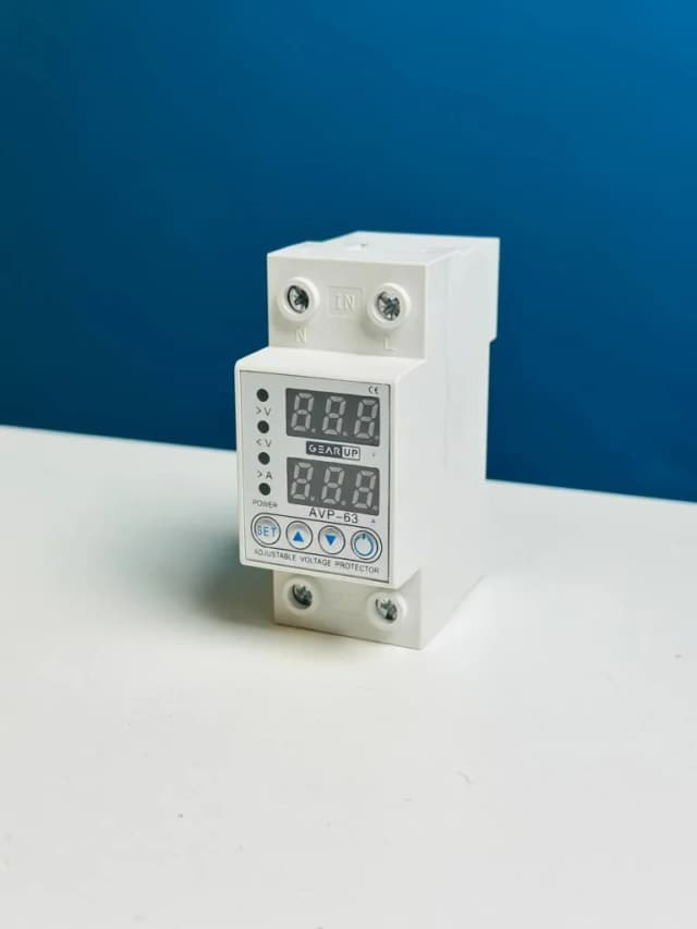 GearUP AVP-63 Automatic Voltage Protector – Smart Over/Under Voltage Protection in Bangladesh